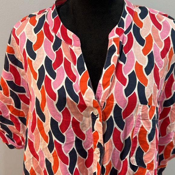 Charter club luxury S XXL LINEN, button up & tiefront shirt excellent condition - Picture 3 of 7